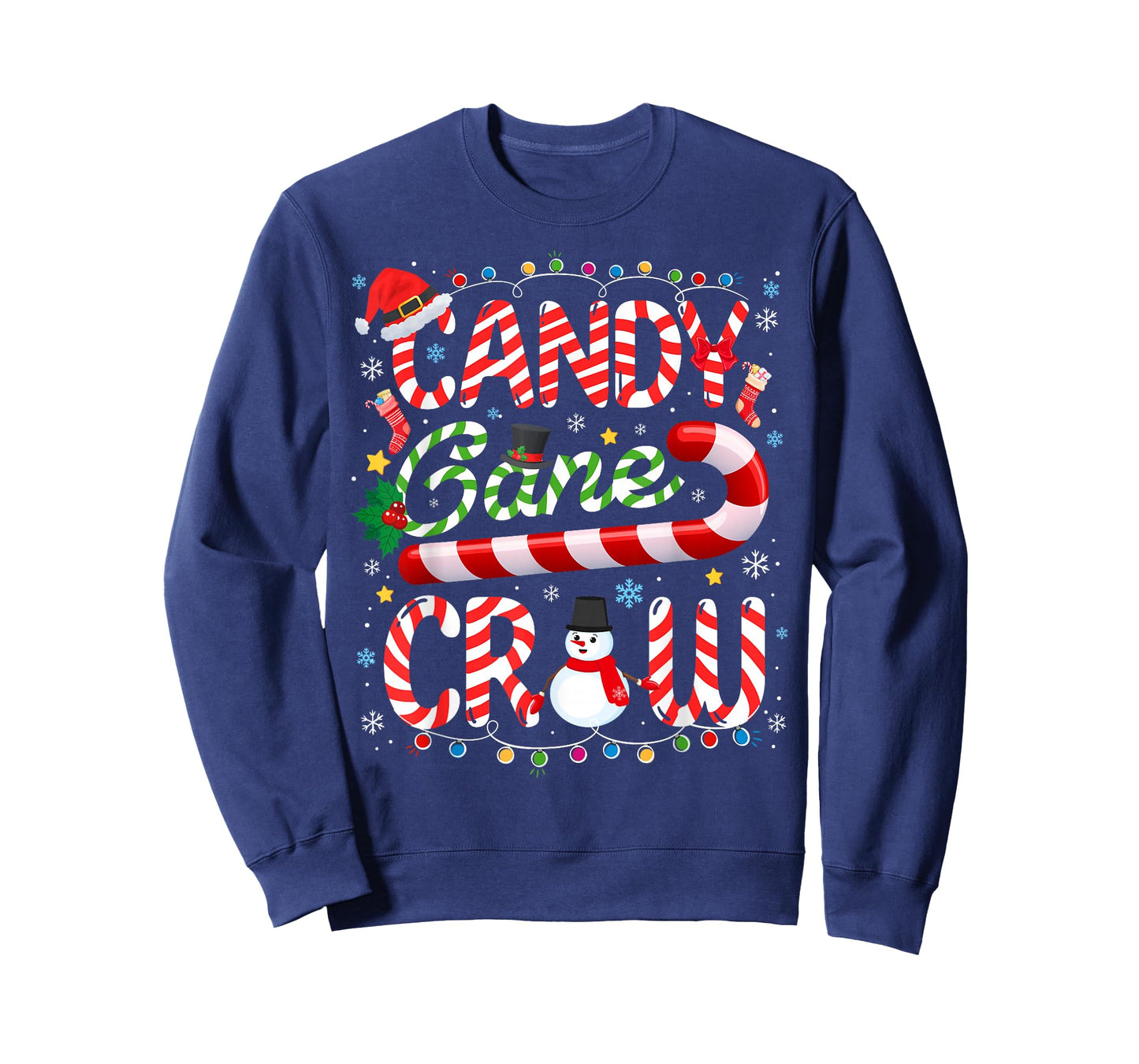 Candy Cane Crew Christmas Pajamas Adult Men Women Kids T-Shirt