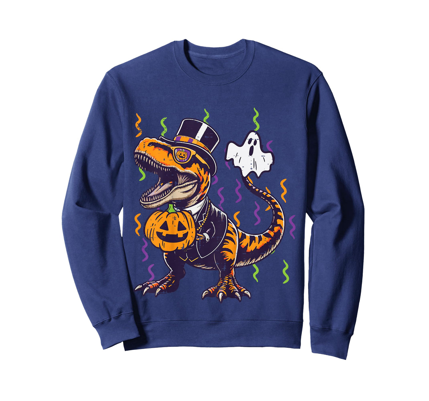 Kids Halloween Dino Suit Pumpkin Trex Costume Toddler Boys Kids T-Shirt