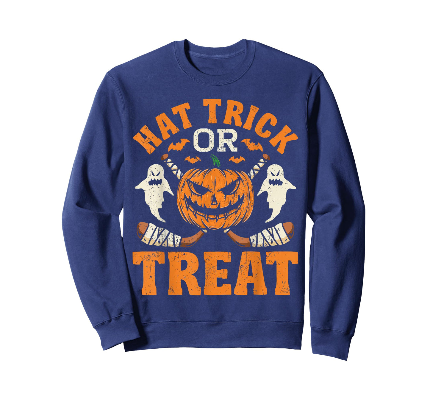 Hat Trick or Treat Ice Hockey Player Halloween Costume Gift T-Shirt