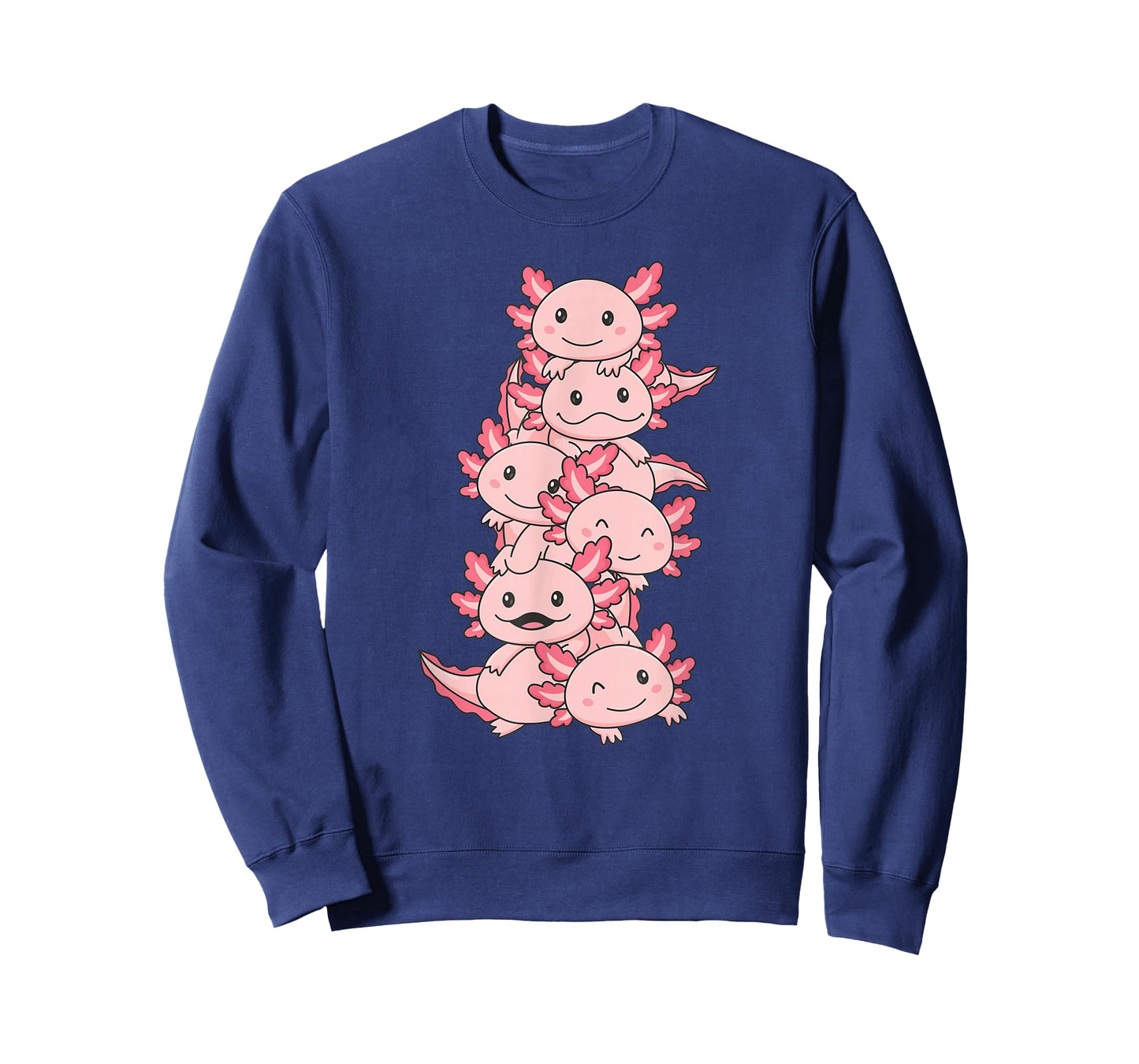 Axolotl Pile Cute Animals Kawaii Anime Funny Axolotl T-Shirt