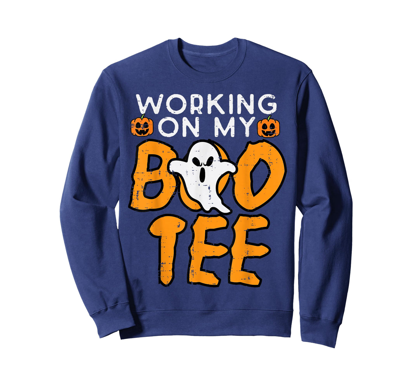 Working On My Boo Tee Gym Fun Yoga Pilates Fitness Halloween T-Shirt