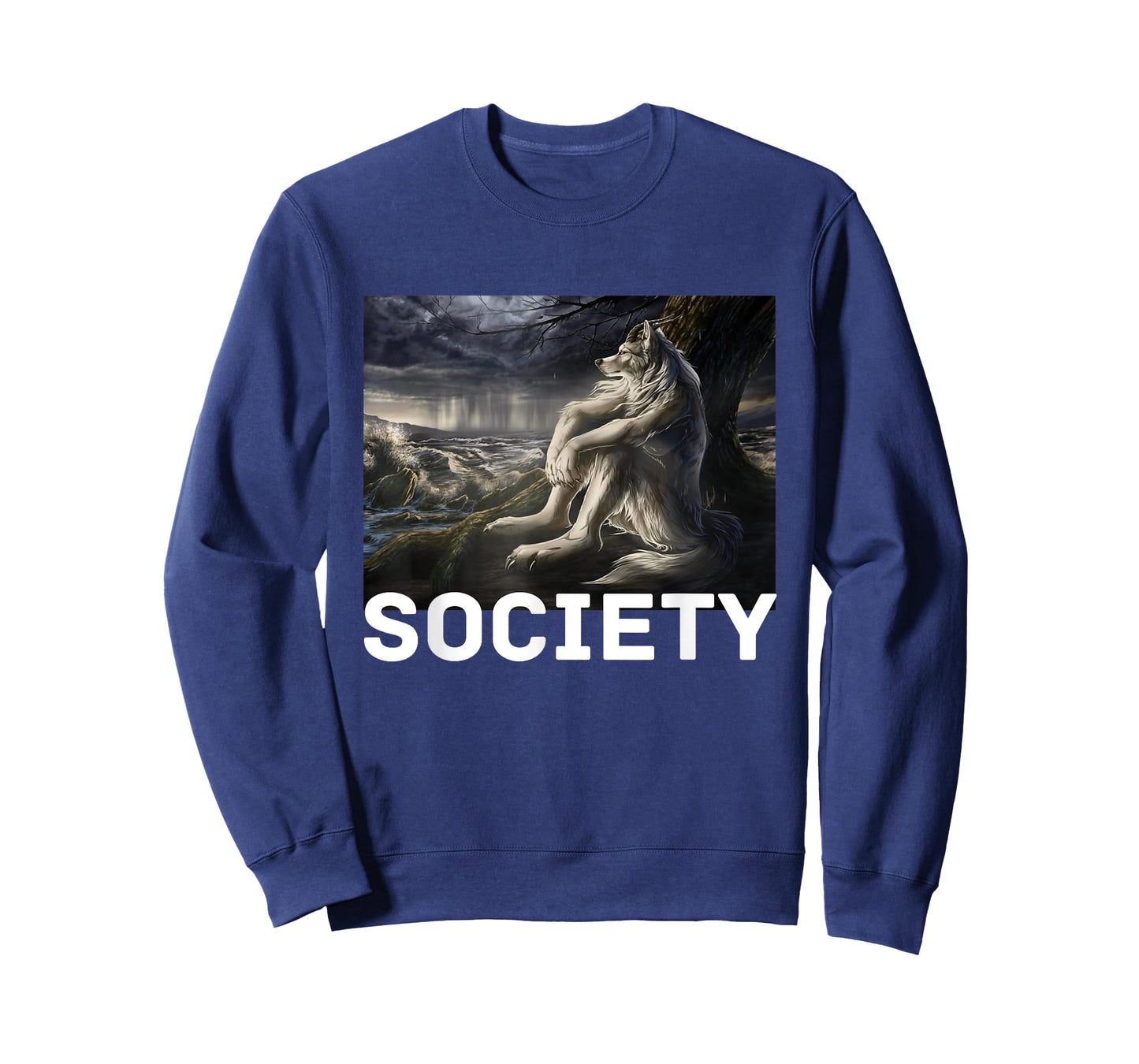 Society Funny Cringe Alpha Werewolf Wolf Meme T-Shirt