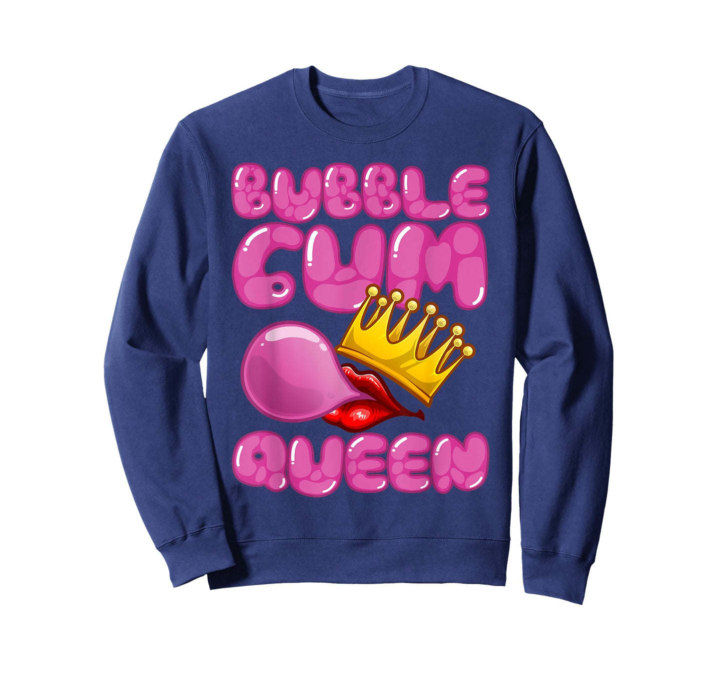 Cute Bubble Gum Art For Women Girls Kids Bubble Gum Queen T-Shirt