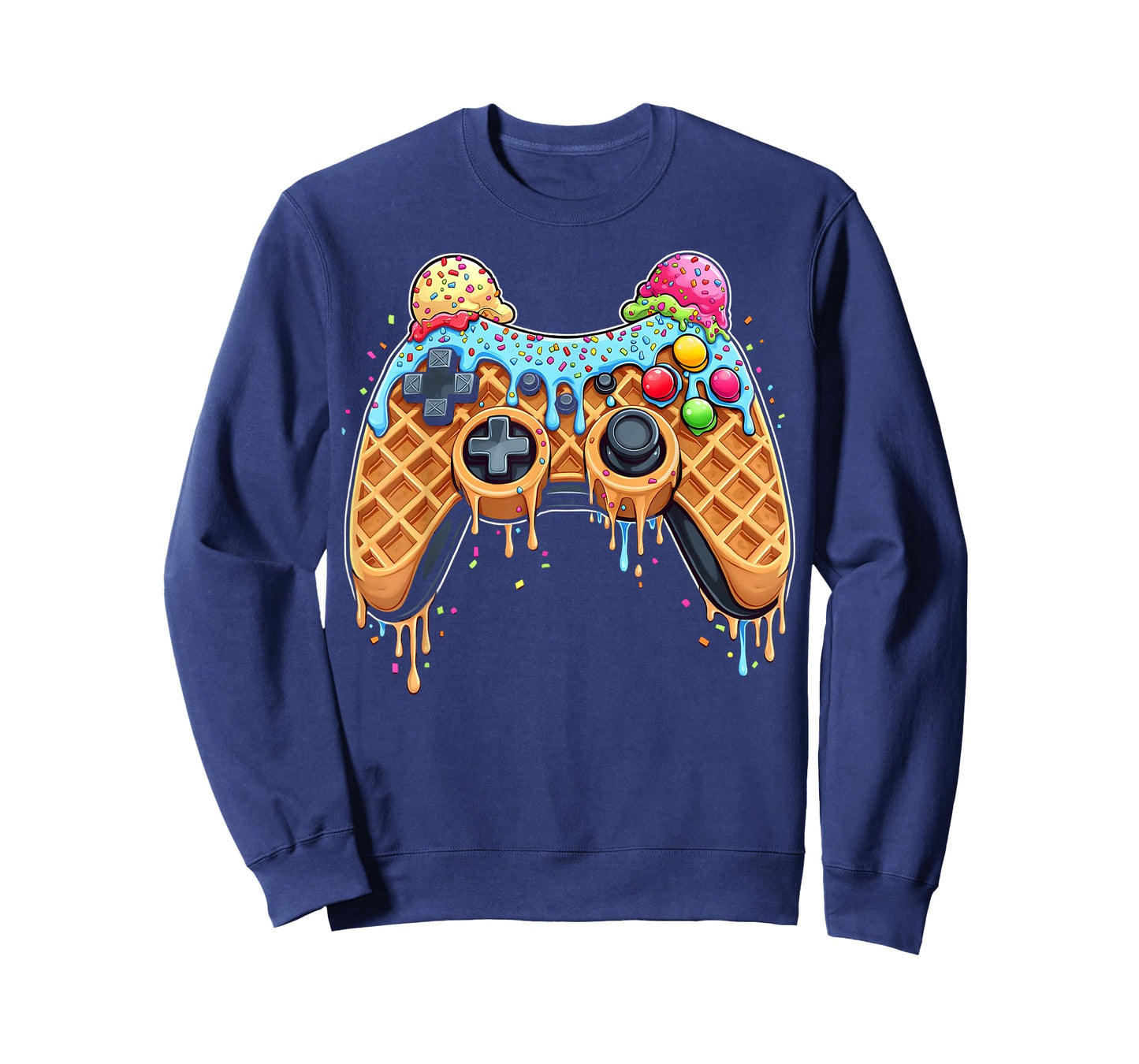 Video Game Controller Drip Gamer Ice Cream Waffle Controller T-Shirt