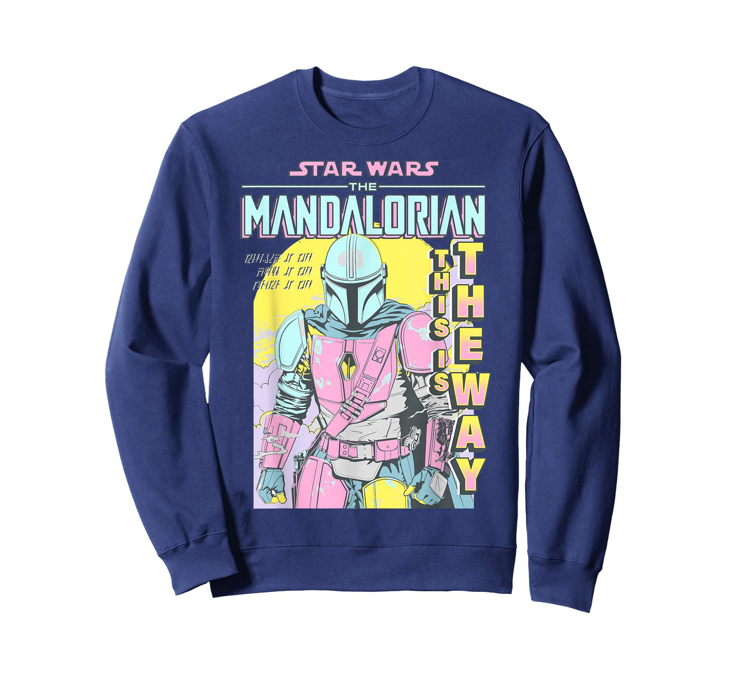 Star Wars: The Mandalorian This Is The Way Neon Comic T-Shirt