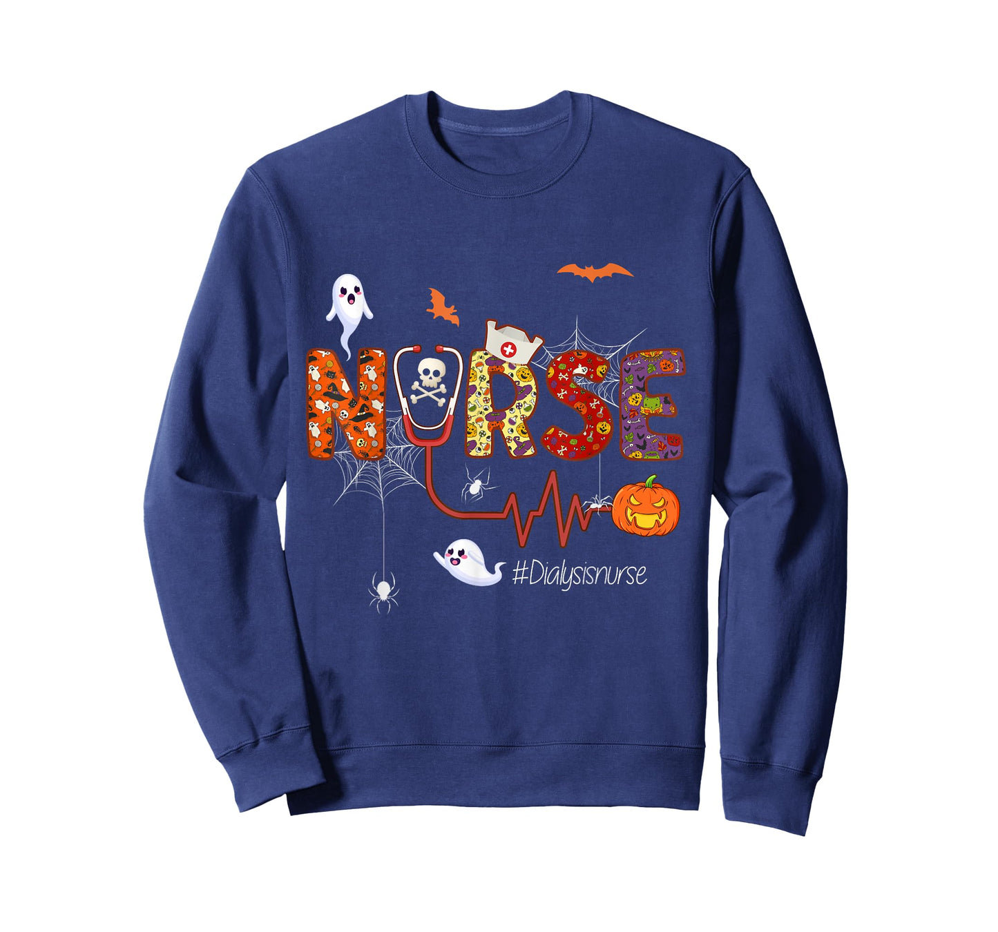 Dialysis Nurse Scary Halloween Pumpkin Nursing T-Shirt