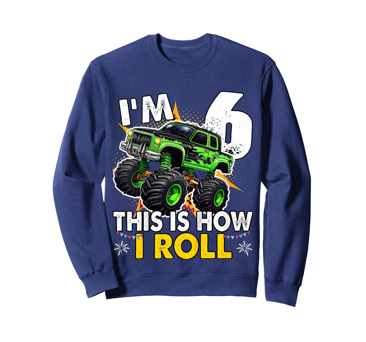 6 Year Old Monster Truck 6th Birthday Boy T-Shirt