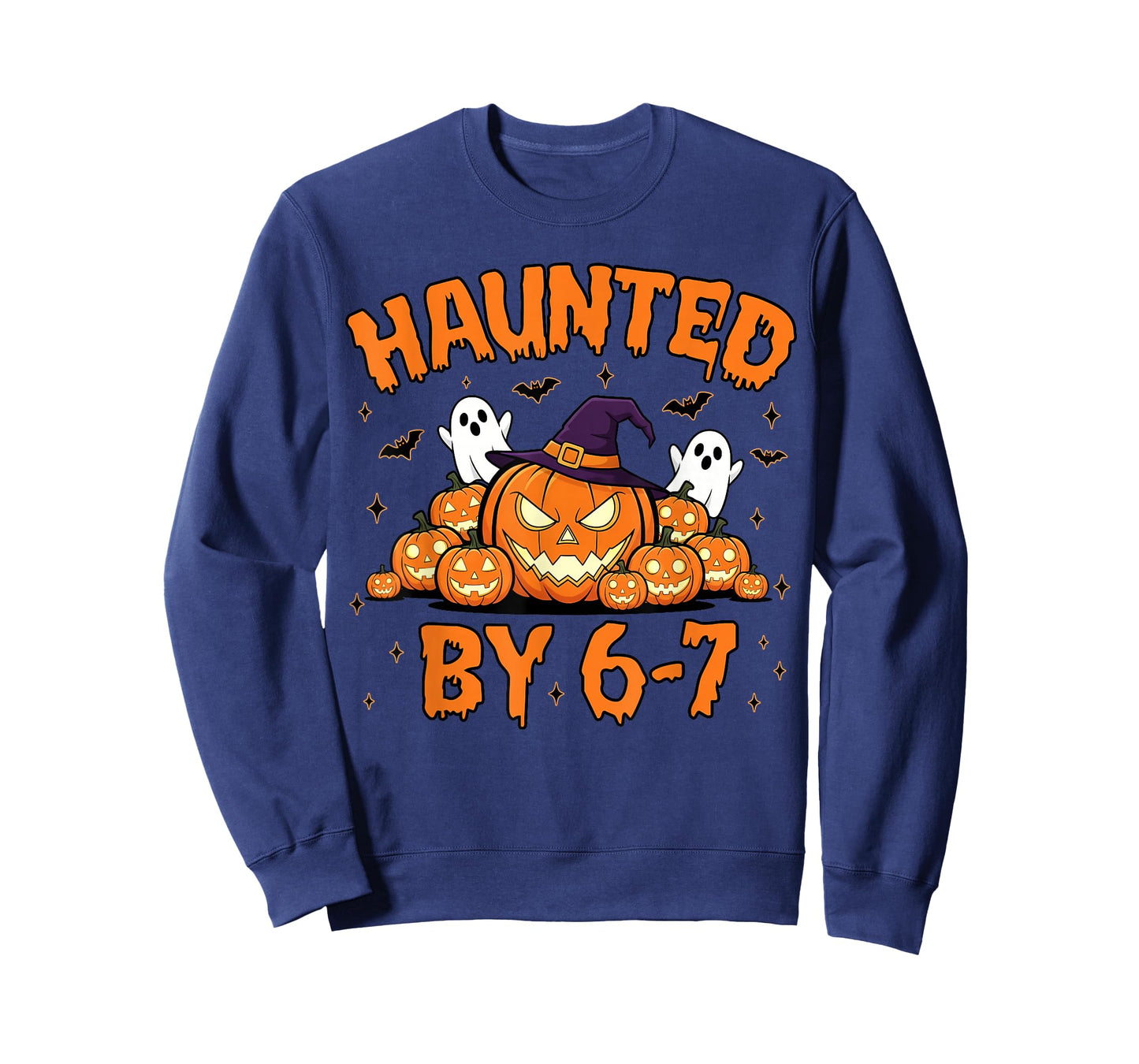Haunted by 67 – Funny Ghost and Pumpkin Halloween Costume T-Shirt