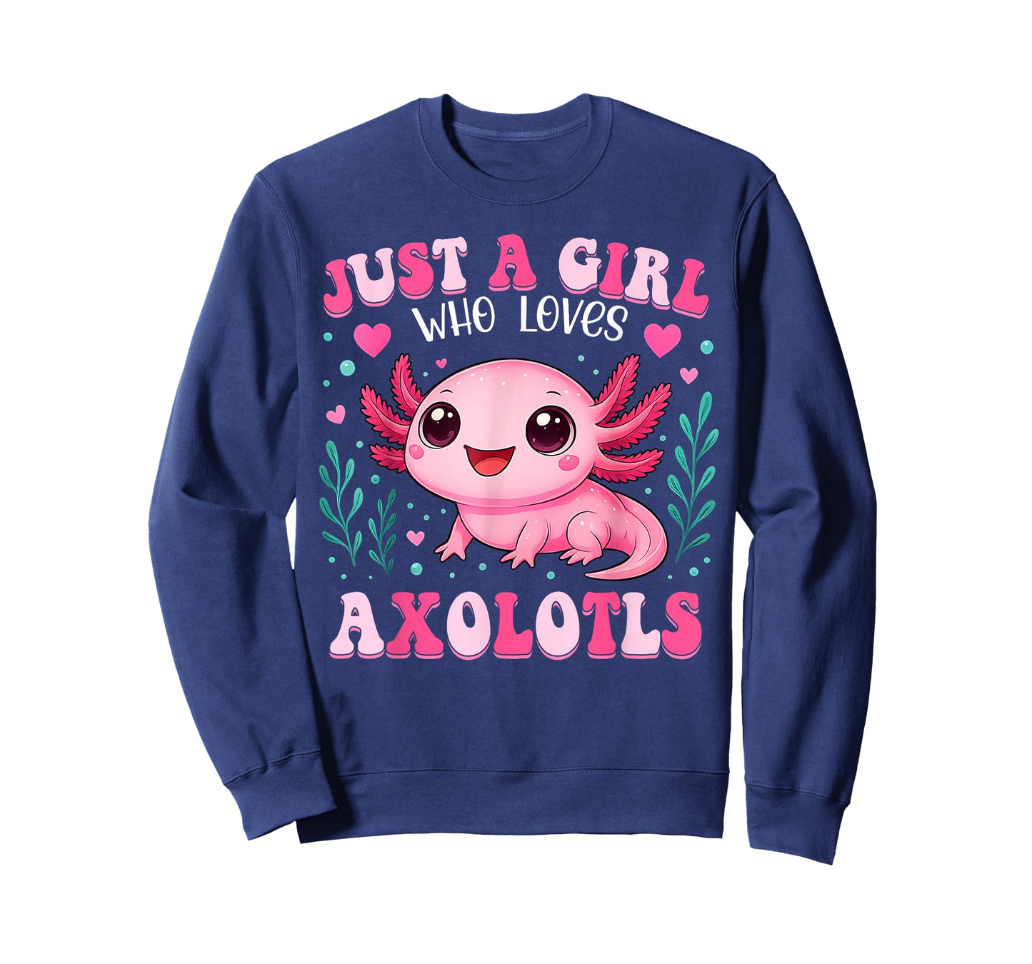 Just A Girl Who Loves Axolotls Axolotl Kawaii Girls Kids T-Shirt