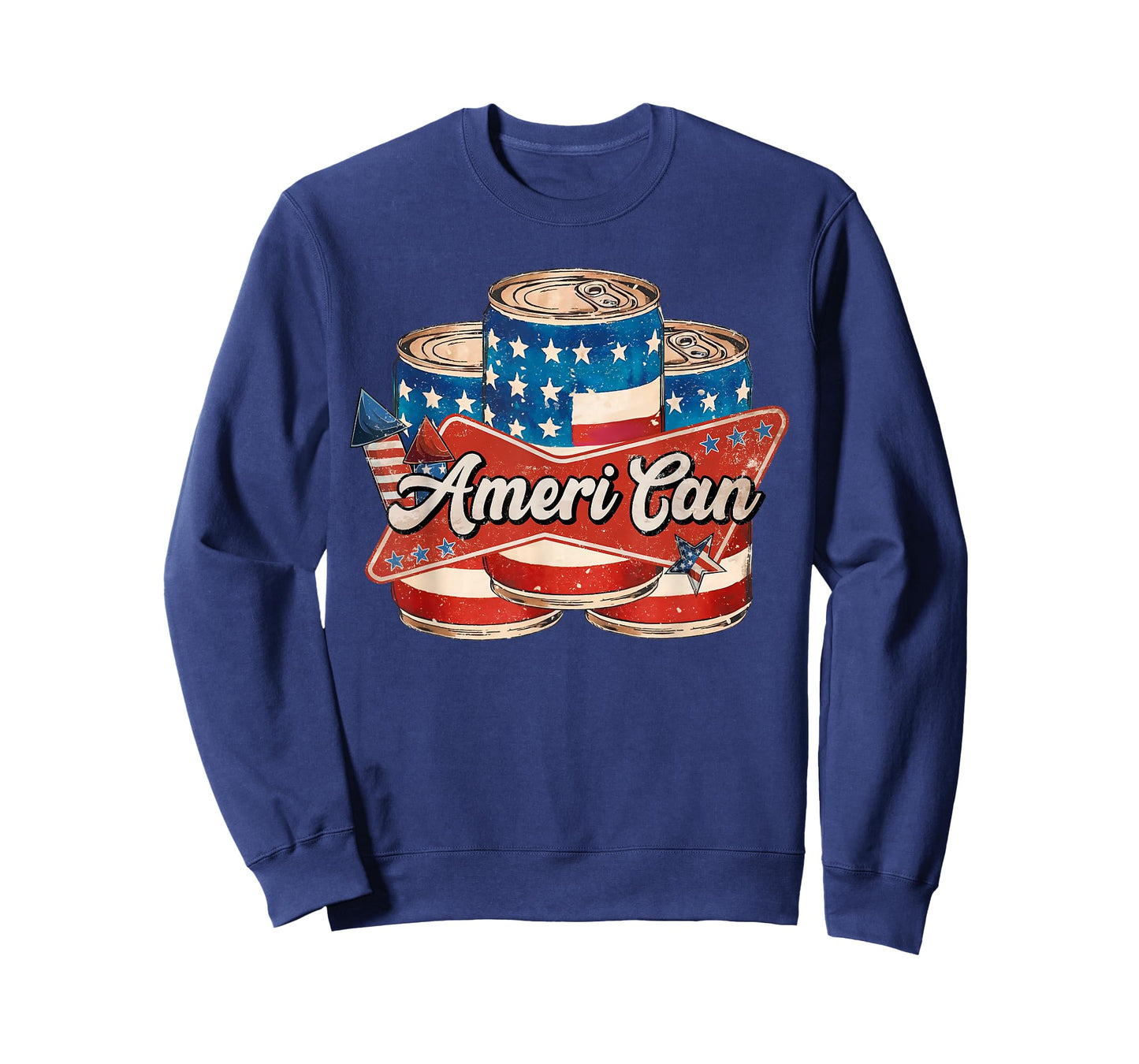 AmeriCAN Ameri CAN 4th of July Retro USA Beer Patriotic T-Shirt
