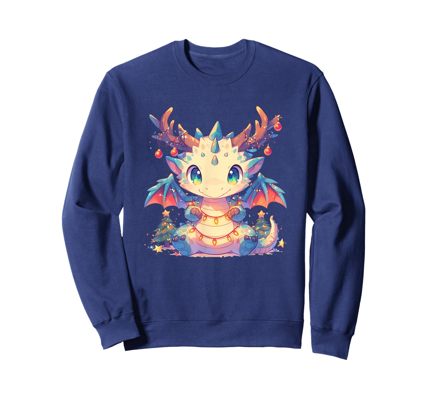 Dragon Wrapped In Christmas Lights - Dragon Christmas T-Shirt