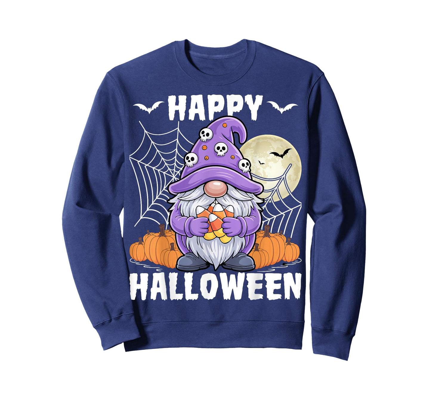 Happy Halloween Spooky Ghost Witches Candy Corn Gnomes T-Shirt