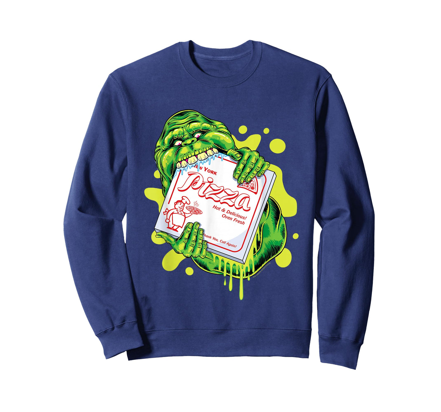 Ghostbusters: Frozen Empire Slimer Eating Pizza Box T-Shirt