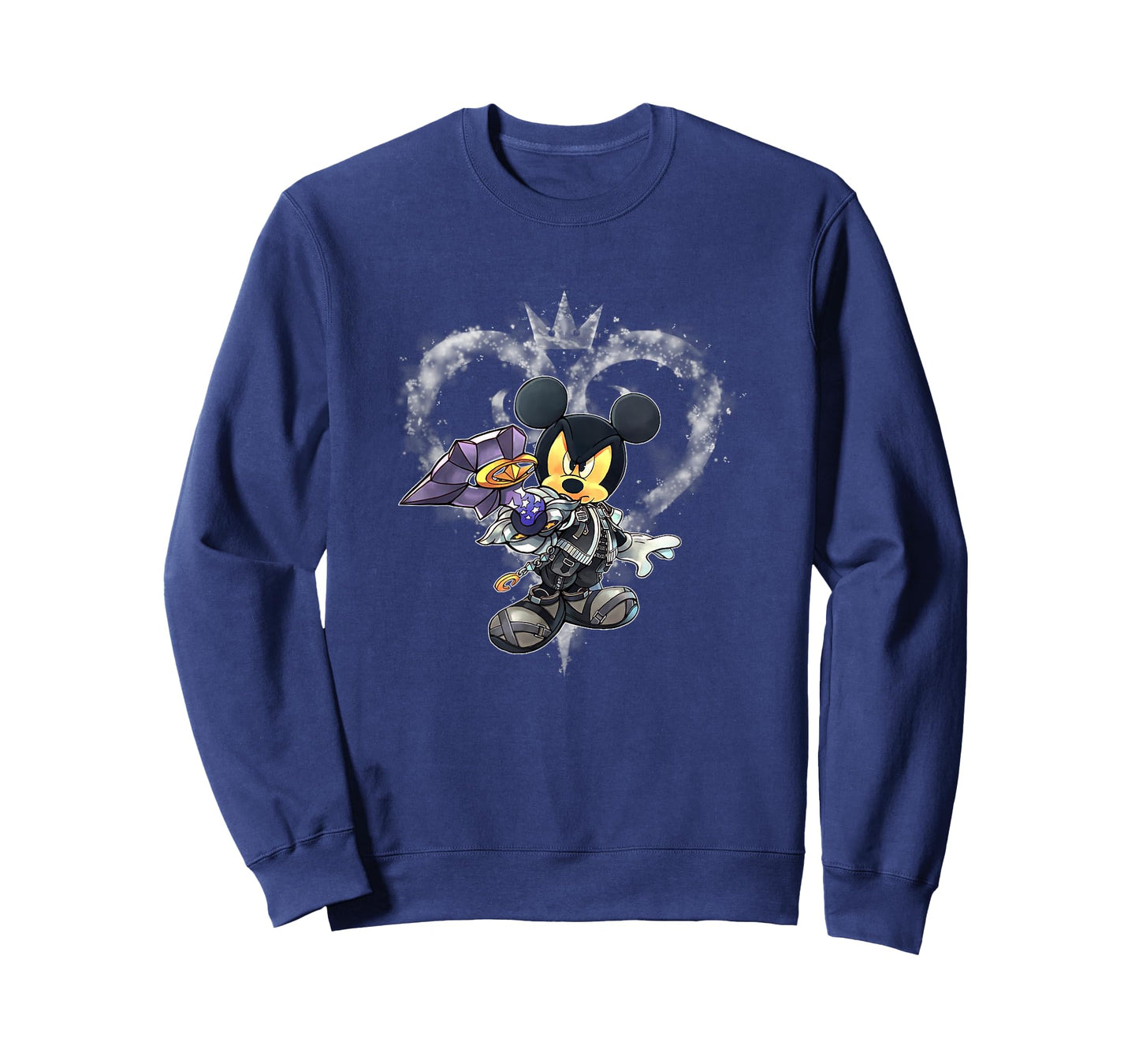 Disney Kingdom Hearts Hero Mickey Faded Smokey Heart Logo T-Shirt