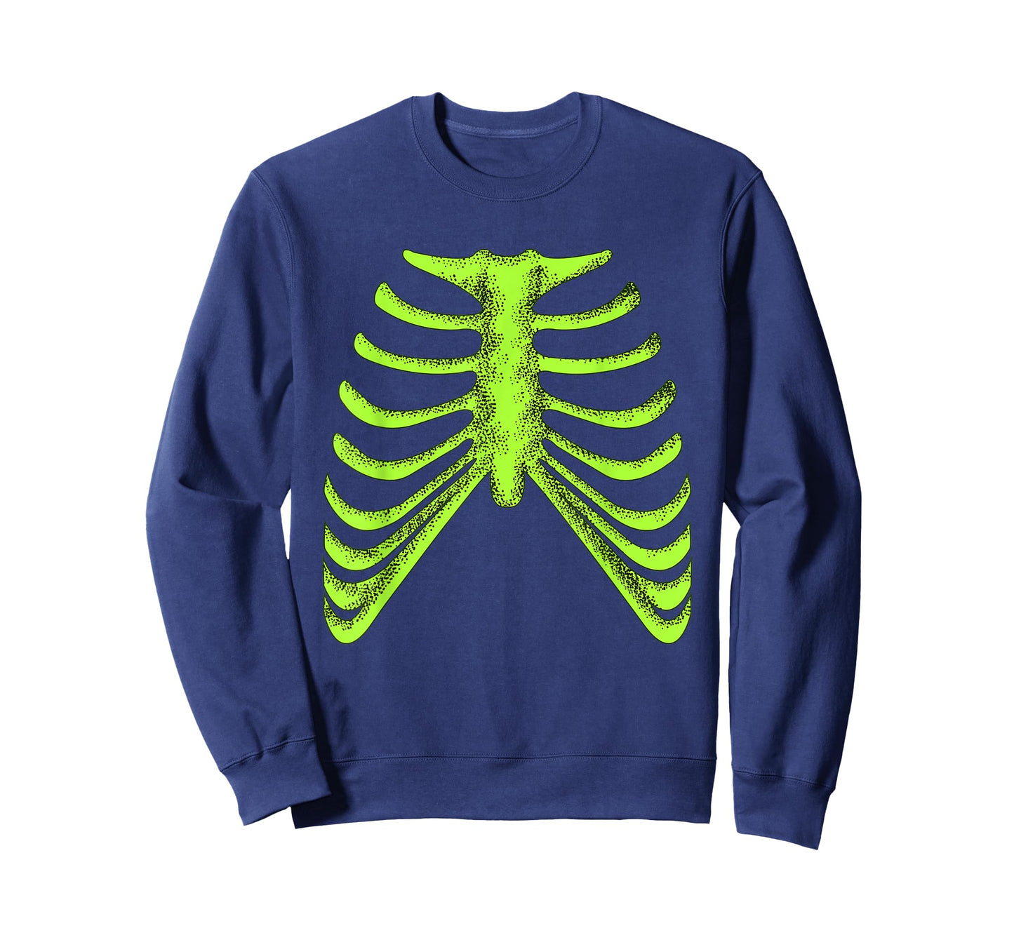 Green Ribcage Skeleton Green Color Graphic T-Shirt
