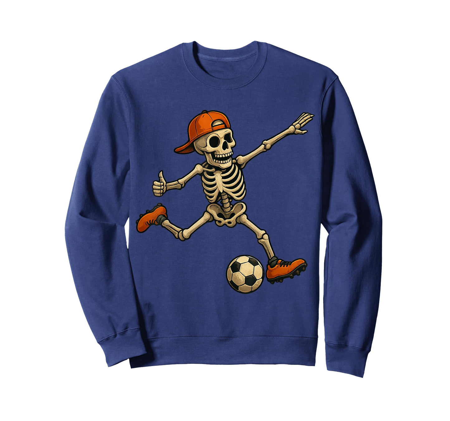 Skeleton Soccer Halloween Costume for Men Boys Kids T-Shirt