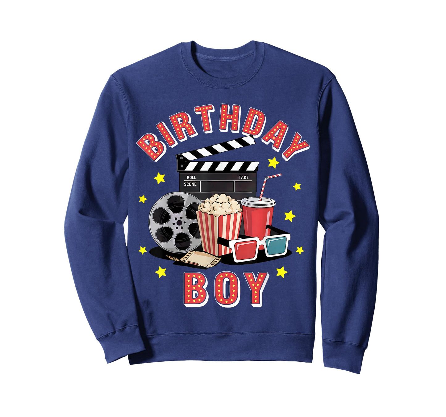 Birthday Boy Movie Night Theme Matching Party T-Shirt