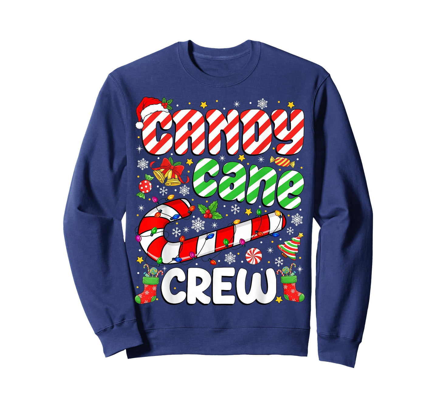 Candy Cane Crew Christmas Matching Family Pajama Candy Lover T-Shirt