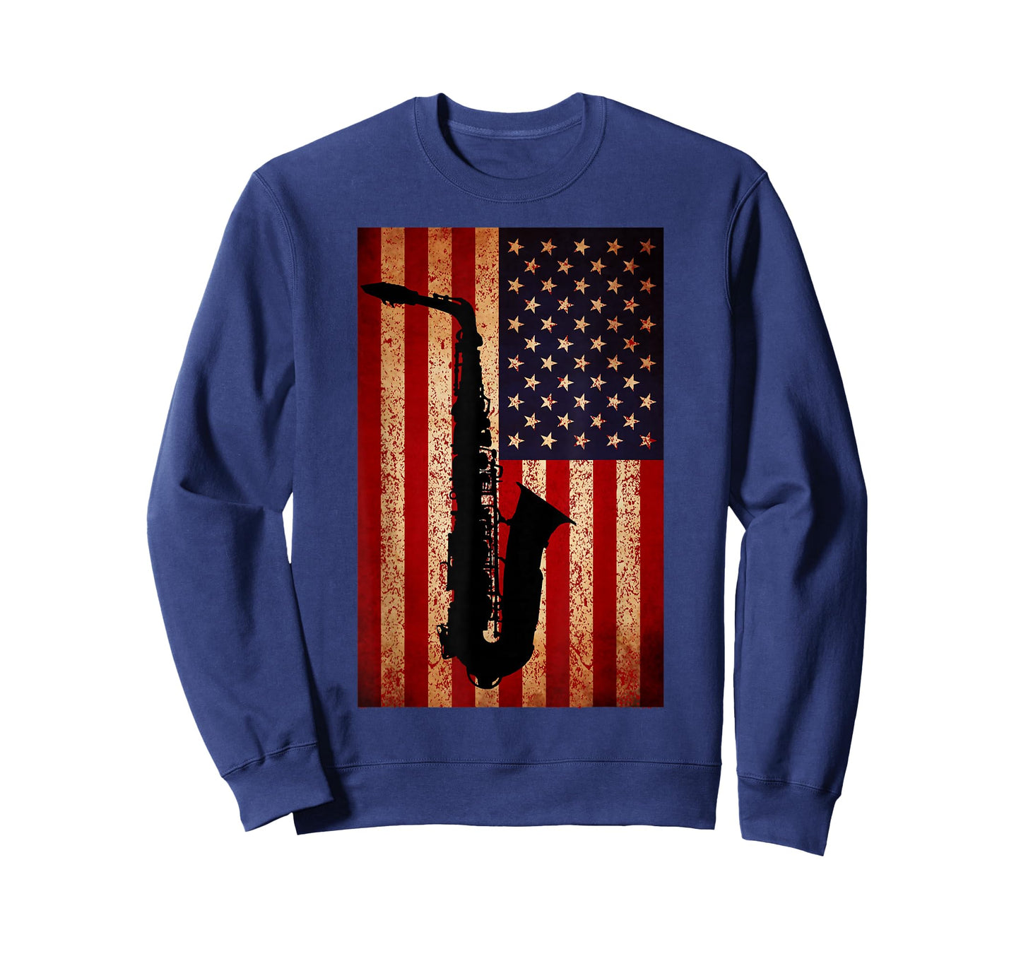 Vintage American Flag Saxophone Funny Sax Music Player Gifts T-Shirt