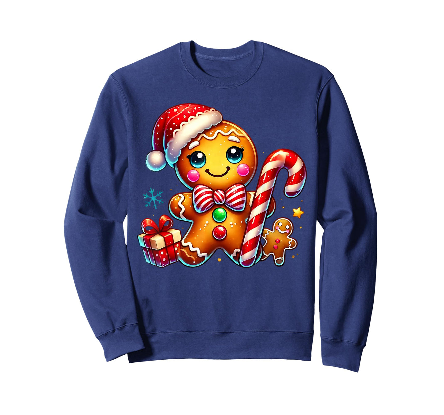 Gingerbread Man Candy Cane Xmas Pajamas Holiday Christmas T-Shirt