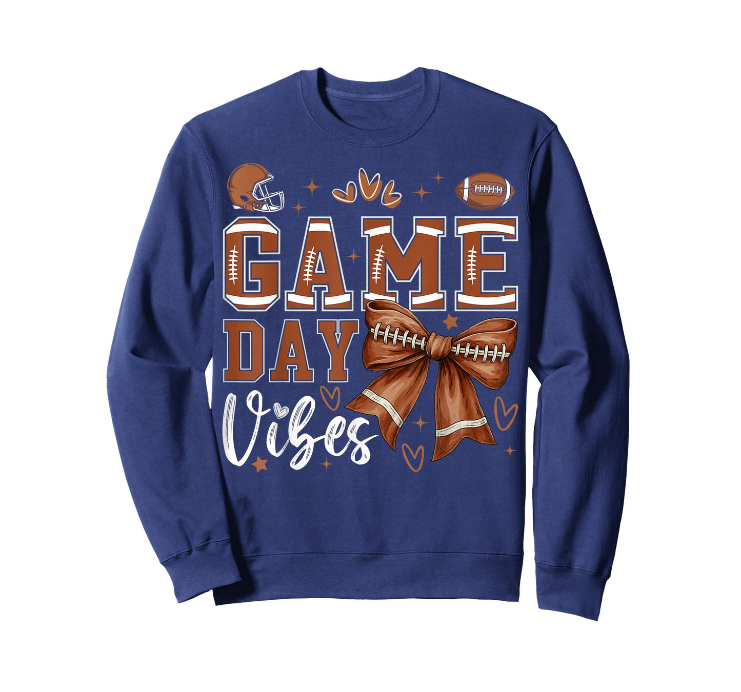 Game Day Vibes Football Coquette Bow Football Girl T-Shirt