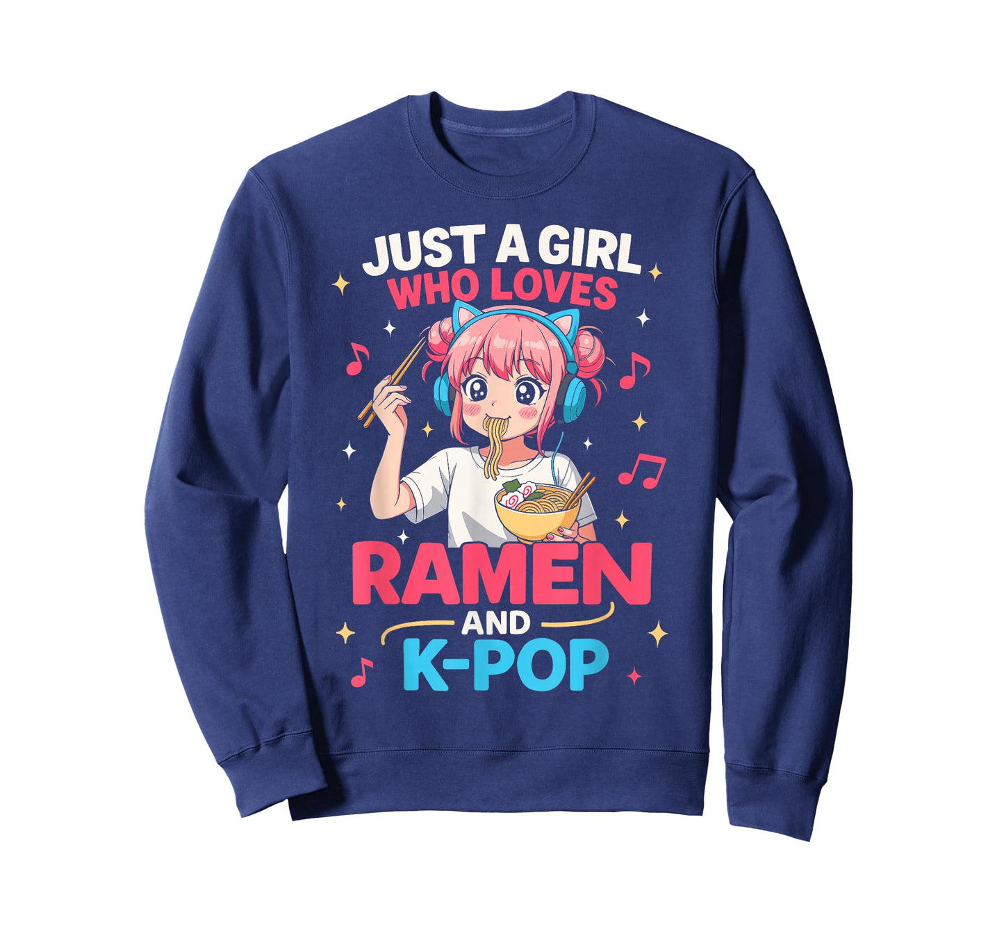 Just A Girl Who Loves Ramen and K-pop Funny Kpop Lover T-Shirt
