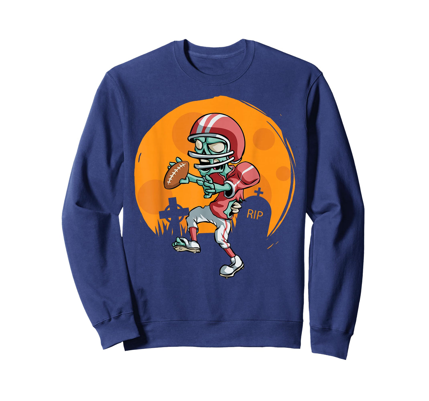 Funny Football Zombie Player Halloween Football Sport Gift T-Shirt