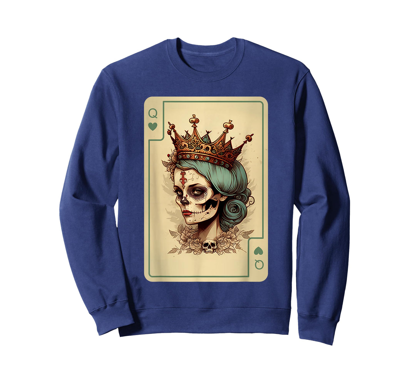 Queen of Hearts Gothic Poker Card Game Halloween Creepy T-Shirt