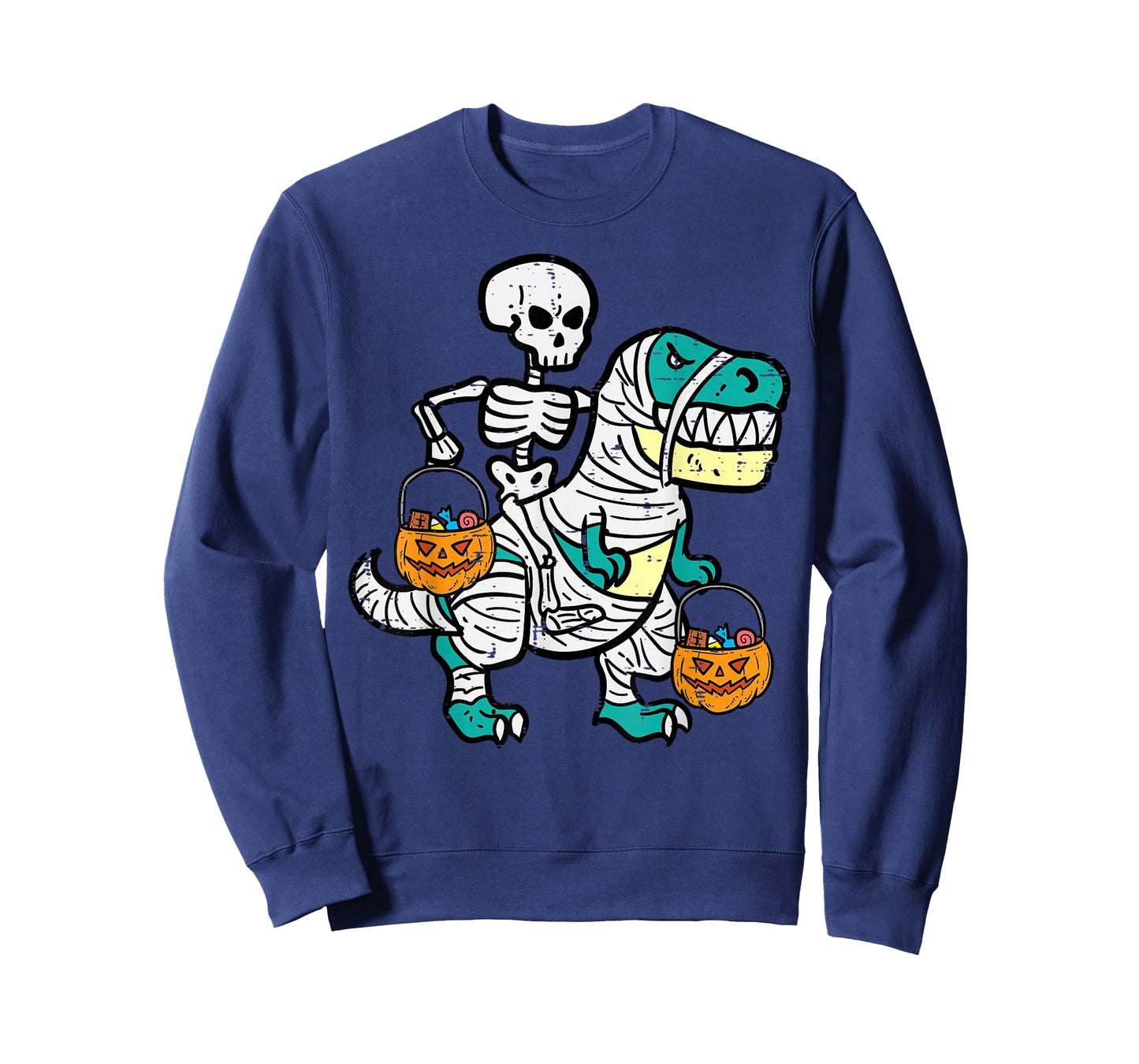 Skeleton Riding Trex Dino Toddler Boy Halloween Boys Kids T-Shirt