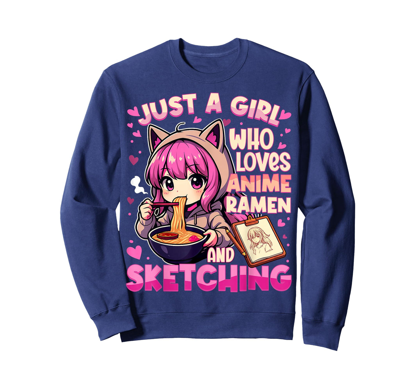 Just A Girl Who Loves Anime Ramen and Sketching Japan Anime T-Shirt