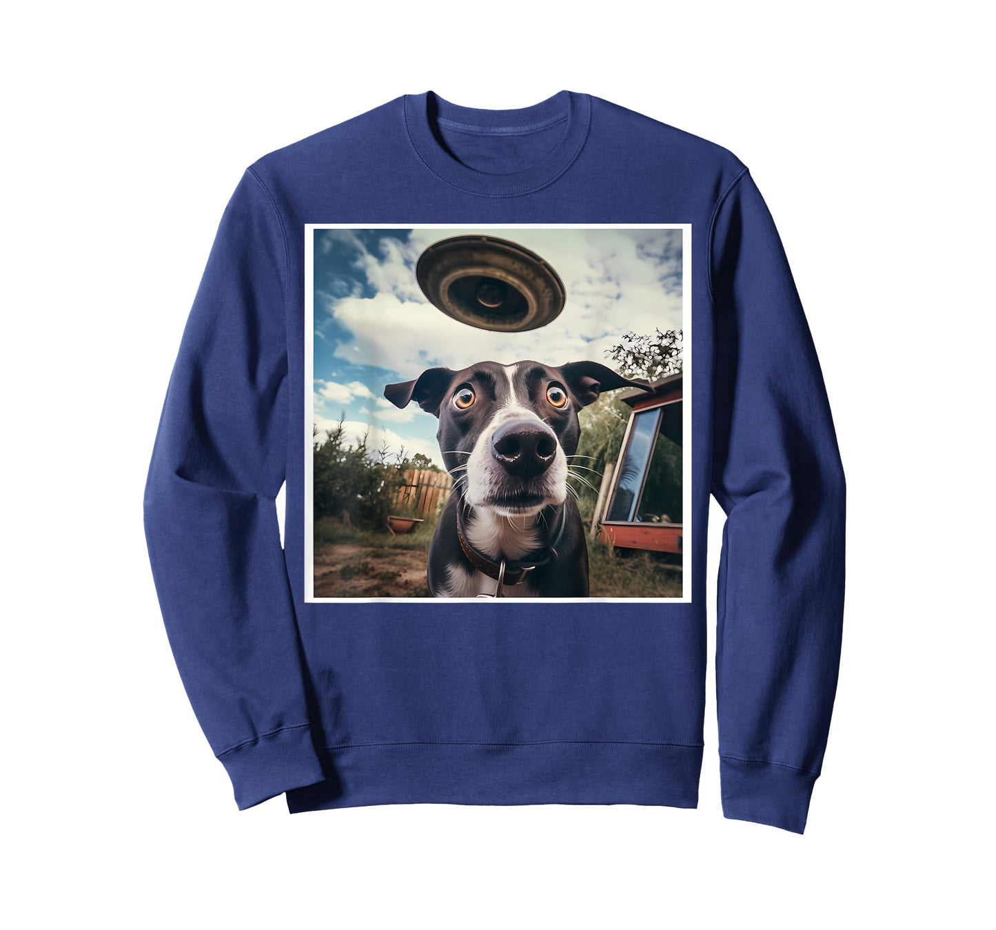Dog Selfie with UFOs Alien Extraterrestrial UFO Believer T-Shirt