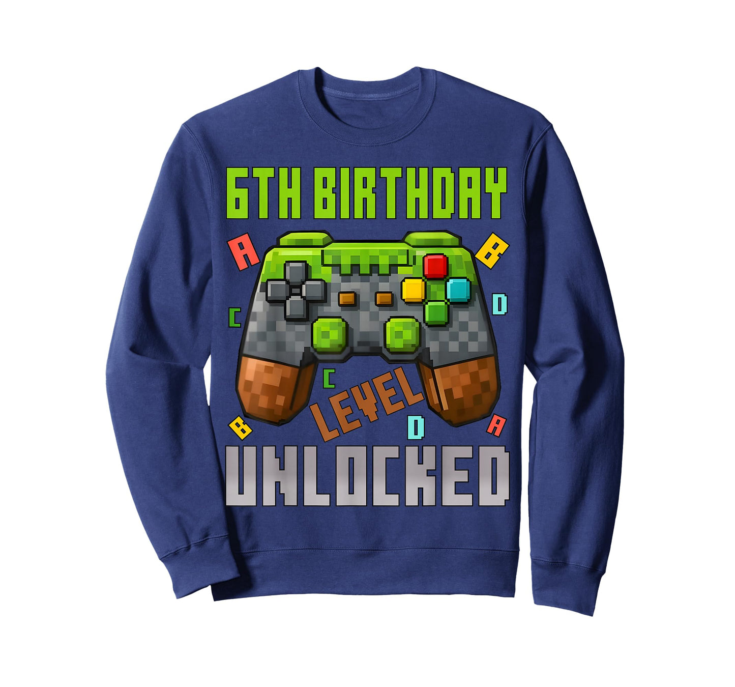 6th Birthday Boy Level 6 Unlocked Birthday Boy 6 Years Old T-Shirt