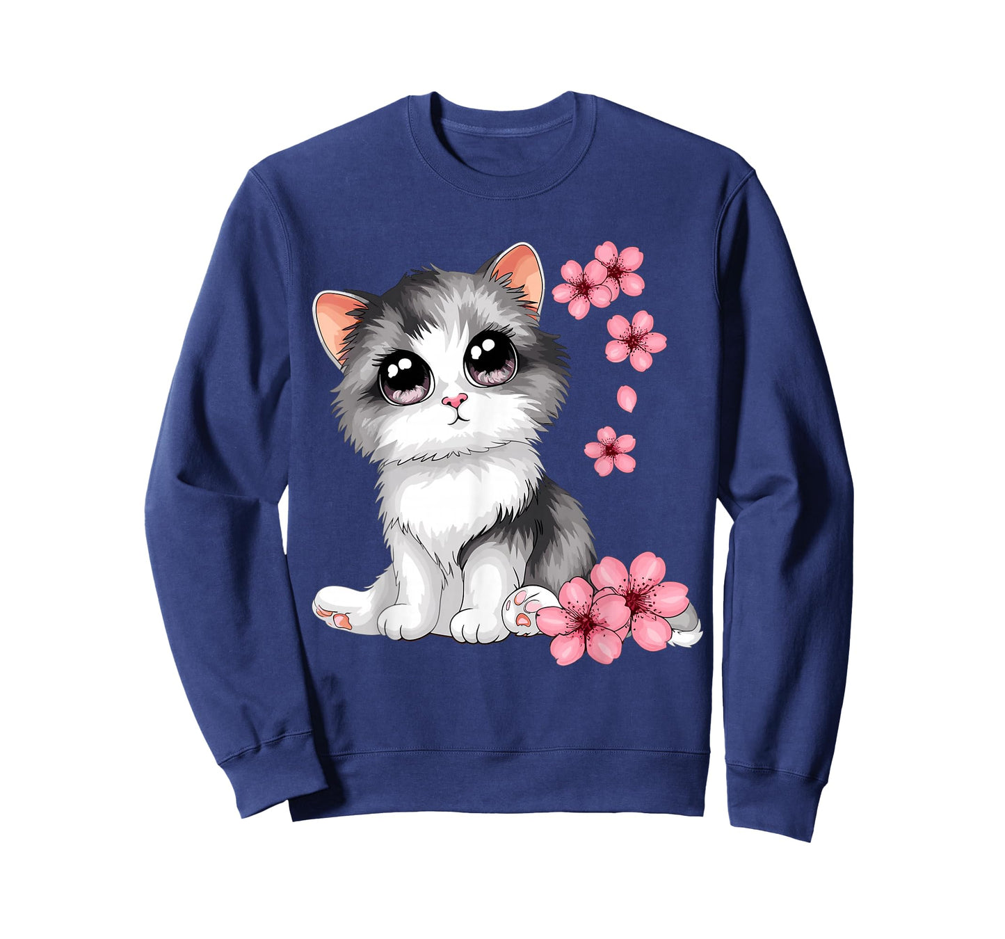 Cute Cat With Cherry Blossoms Cat T-Shirt