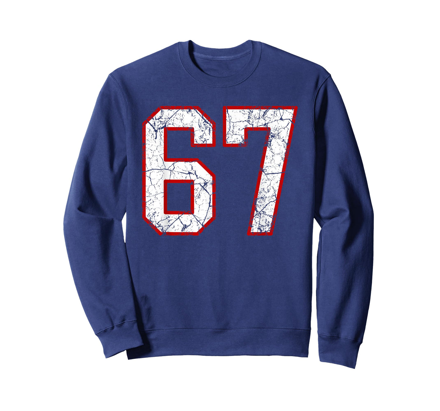 White and Red Sports Number 67 Jersey Uniform Player T-Shirt