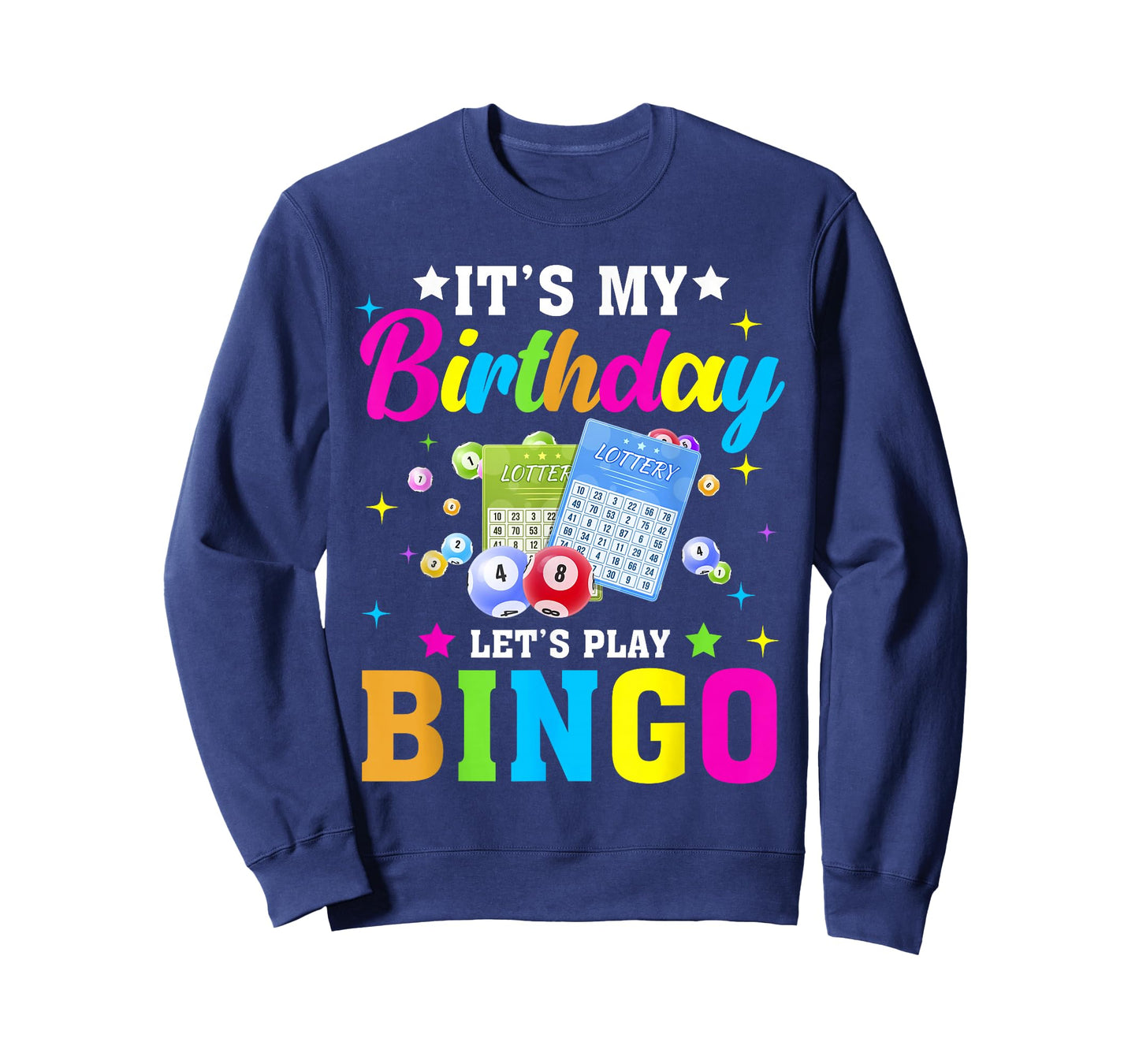 Bingo It's My Birthday Let's Play Bingo Vintage Xmas T-Shirt
