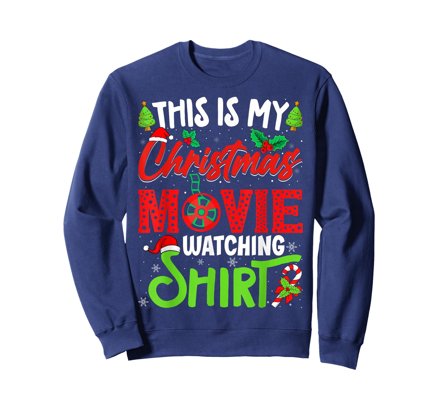 This Is My Christmas Movie Watching Shirt Xmas Movie T-Shirt