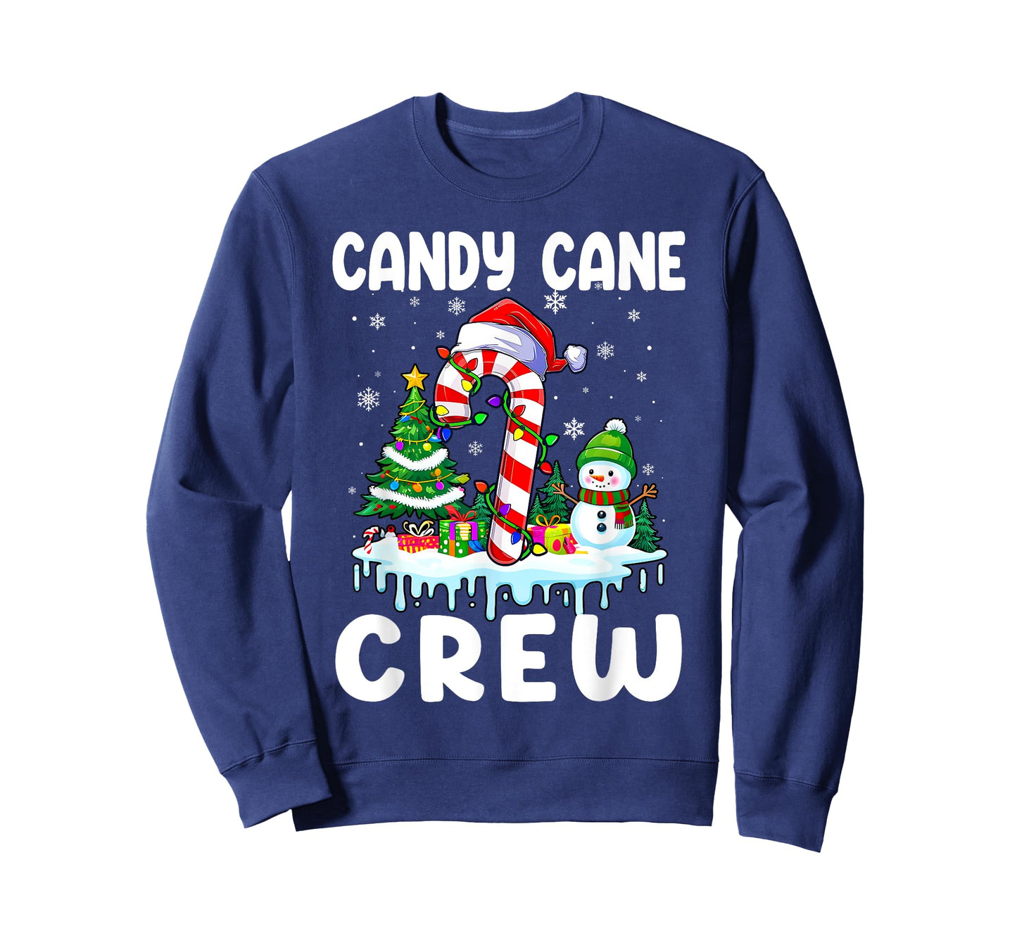 Candy Cane Crew Funny Christmas Holiday Boys Girls Men Women T-Shirt