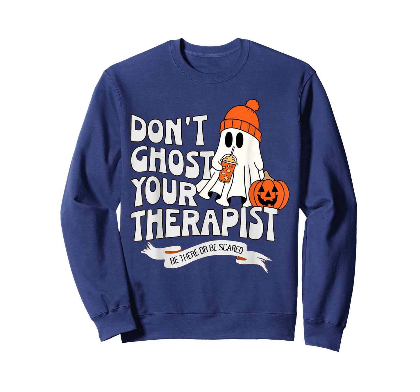 Don't Ghost Your Therapist Halloween Mental Health Advocacy T-Shirt