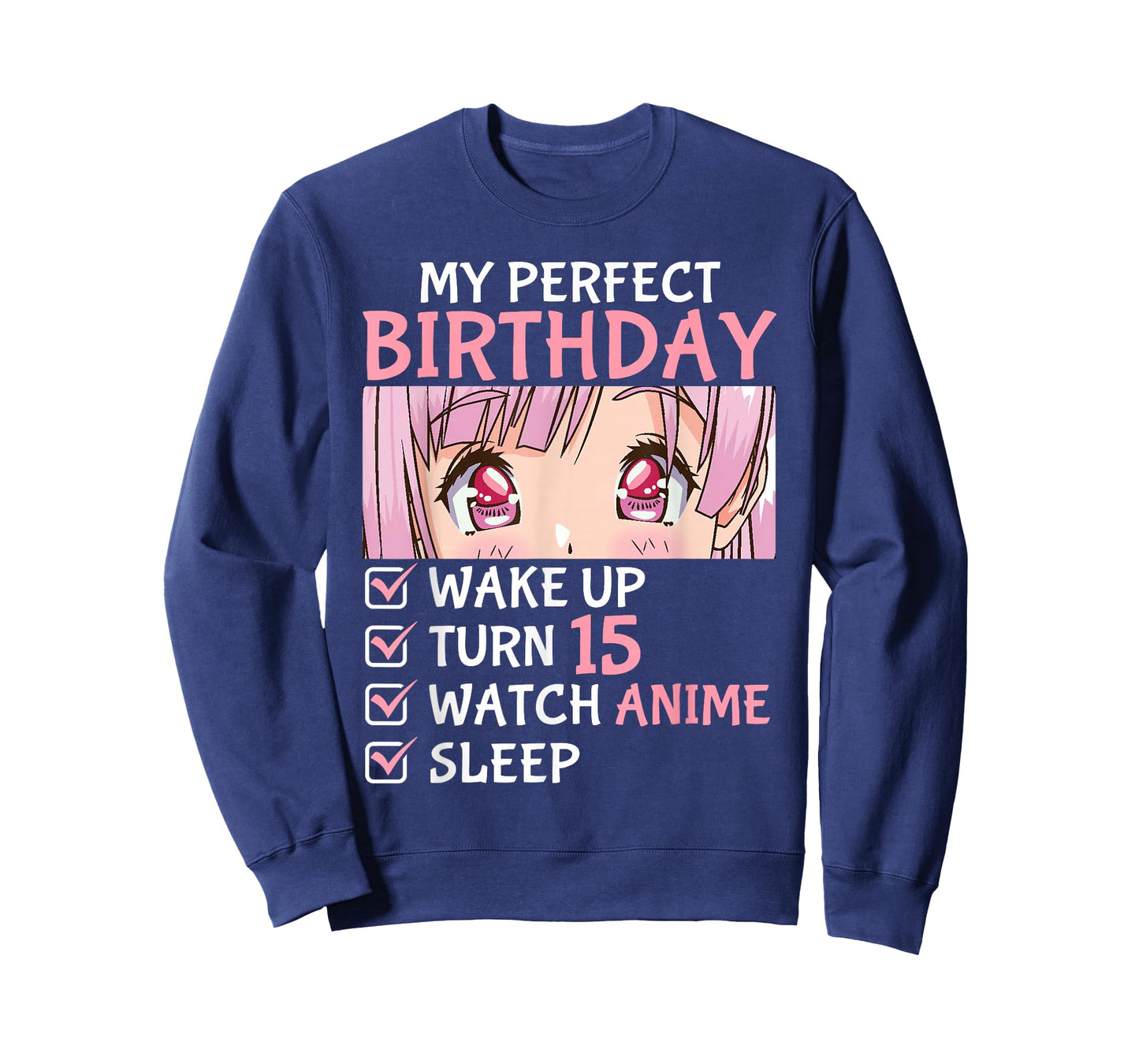 15th Birthday Watch Anime 15 Years Old Anime Teen Girls T-Shirt