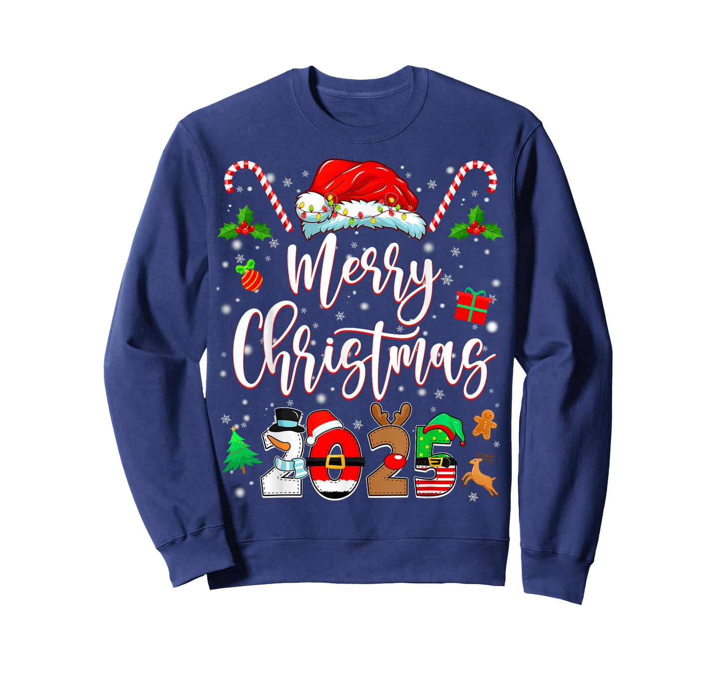 Merry Christmas 2025 Family Matching Pajamas Xmas Men Women T-Shirt
