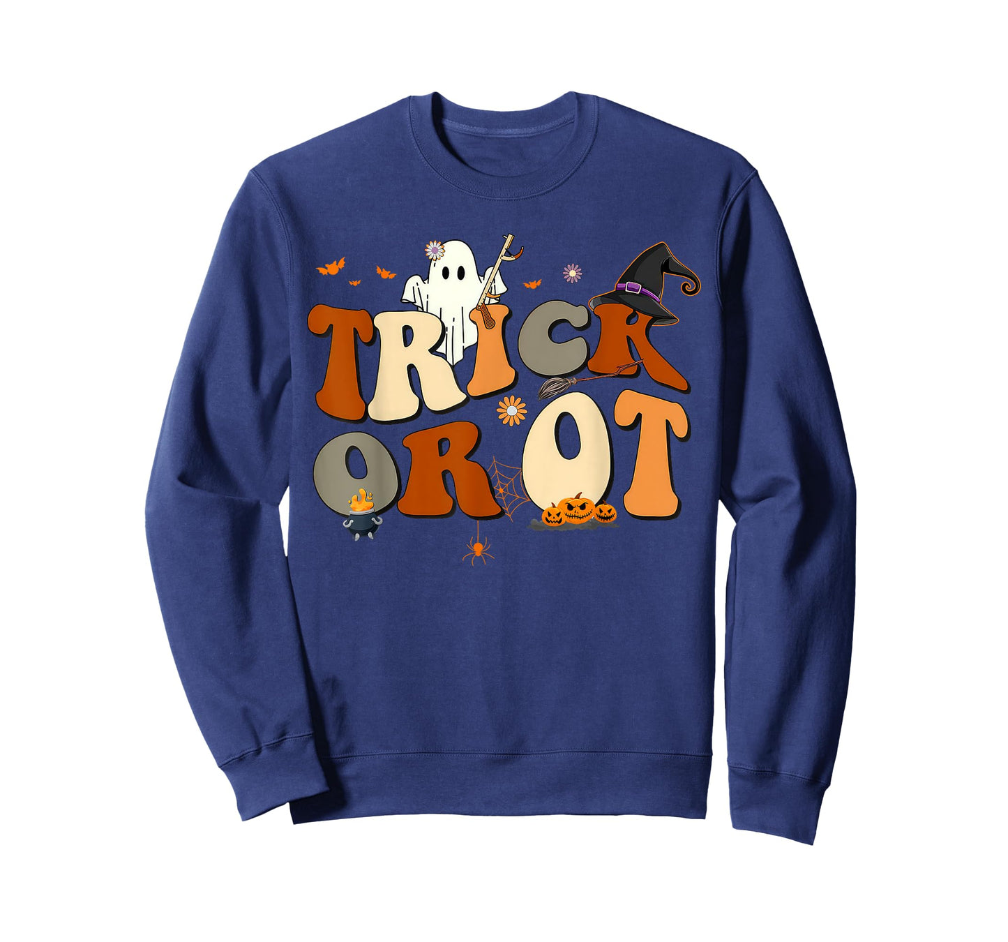 Retro Trick Or OT Occupational Therapy Ghost Halloween T-Shirt