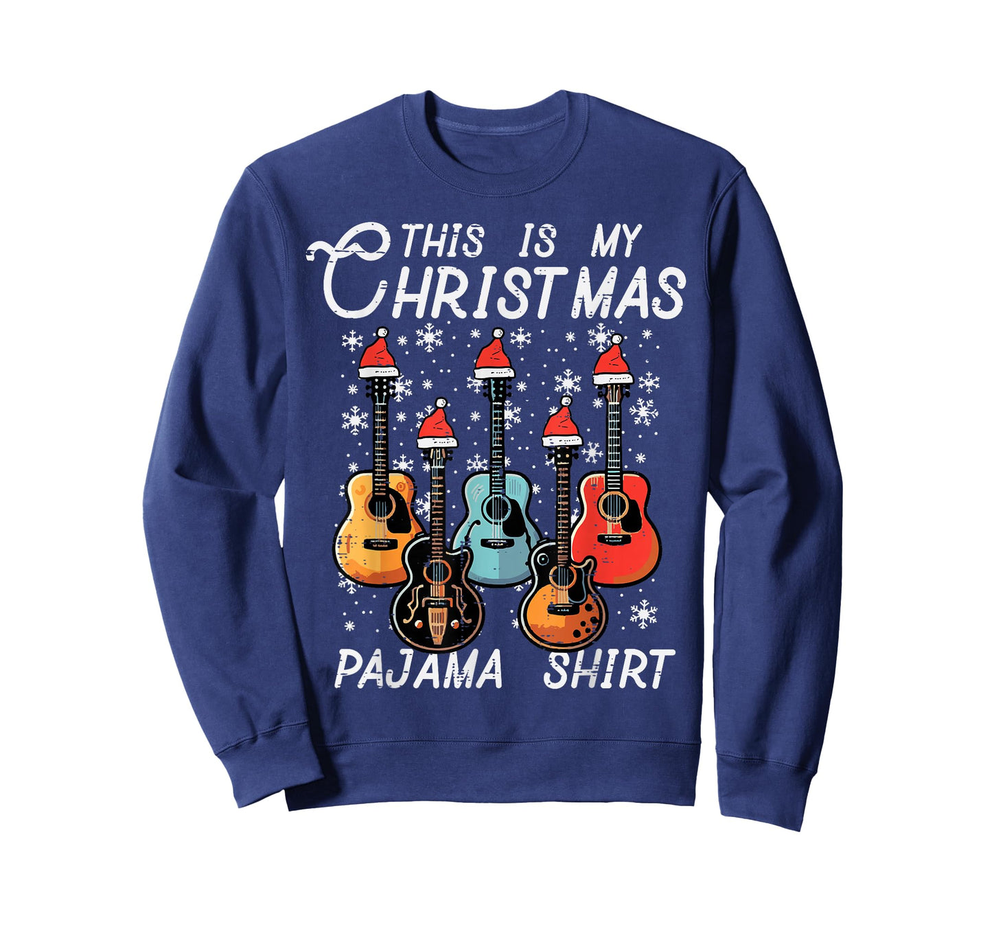My Christmas Pajama Shirt Guitars Xmas Rock Men Boys Kids T-Shirt