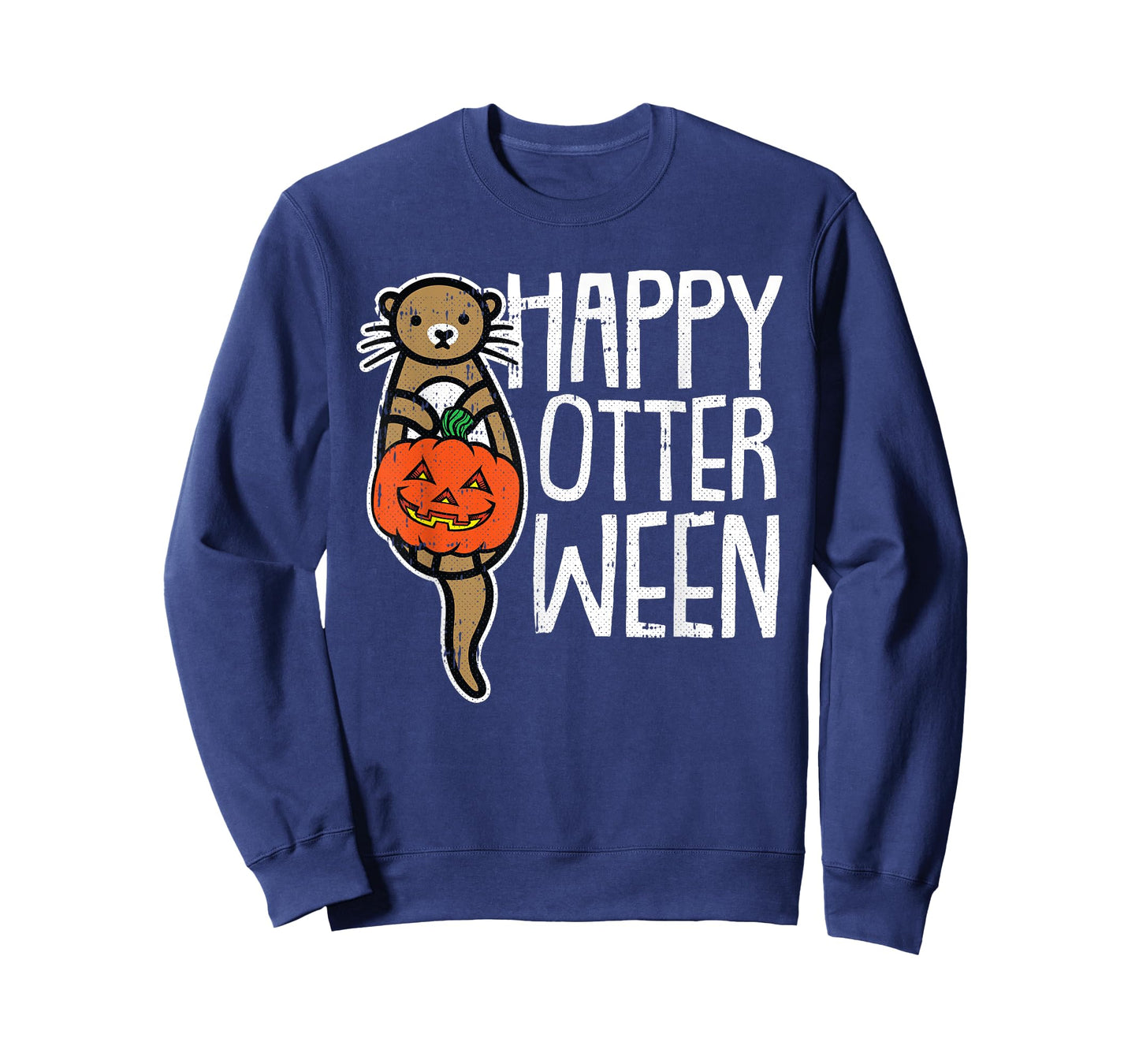 Happy Otter-Ween Lazy Halloween Costume Funny Animal Pun T-Shirt