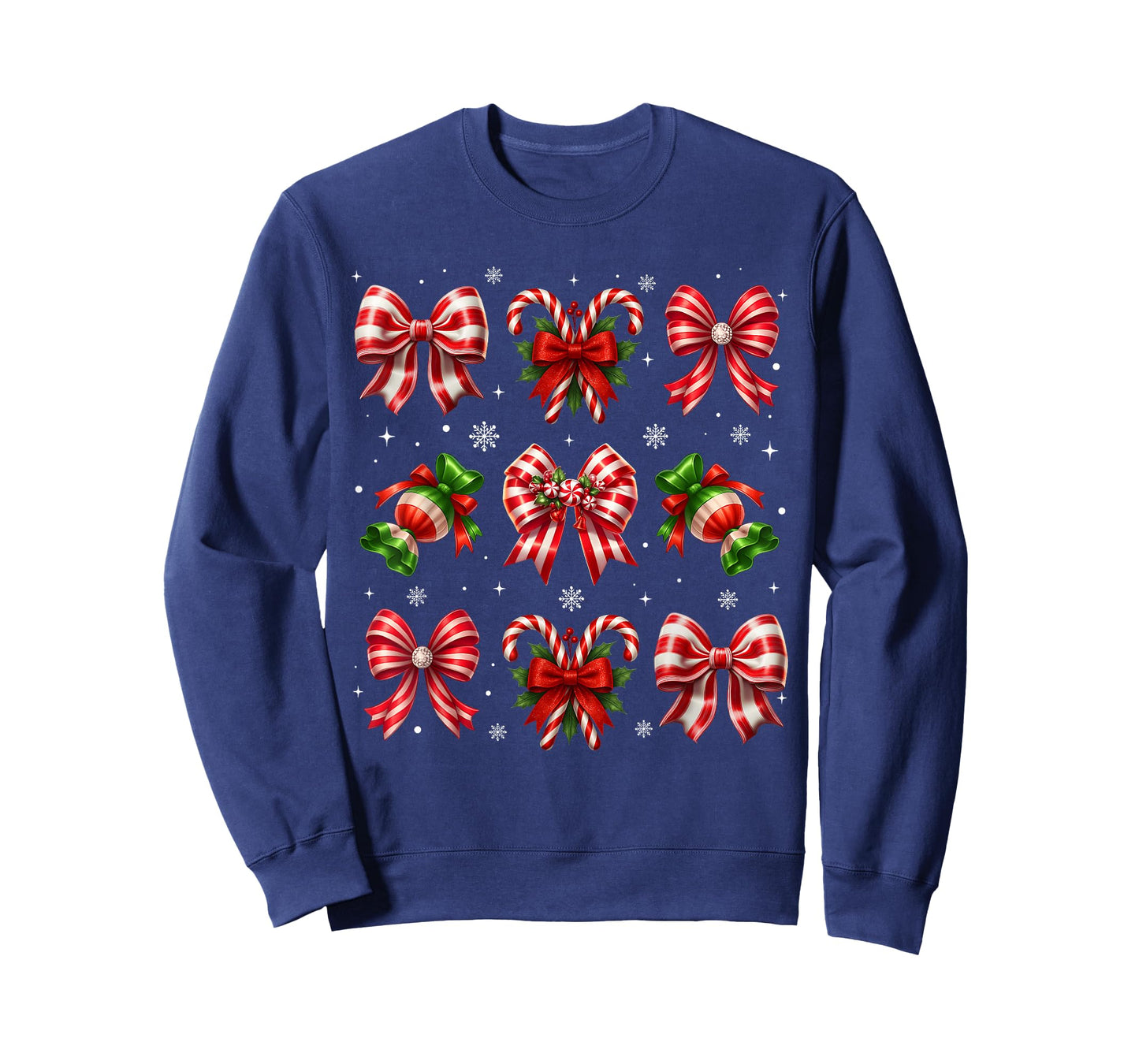 Coquette Candy Cane Bow Merry Christmas Girl Women Kid T-Shirt