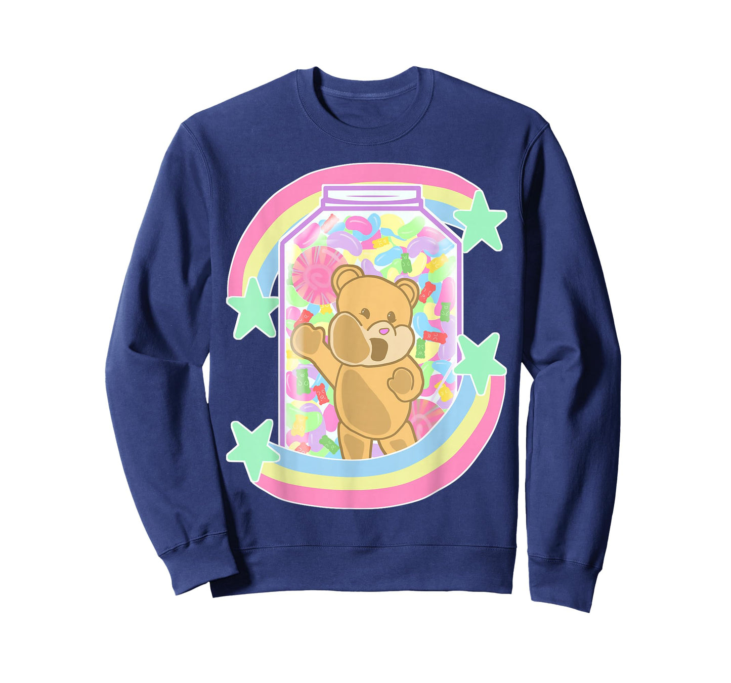Yume Kawaii Fashion Clothing Bear in candy jar Pastel Goth T-Shirt