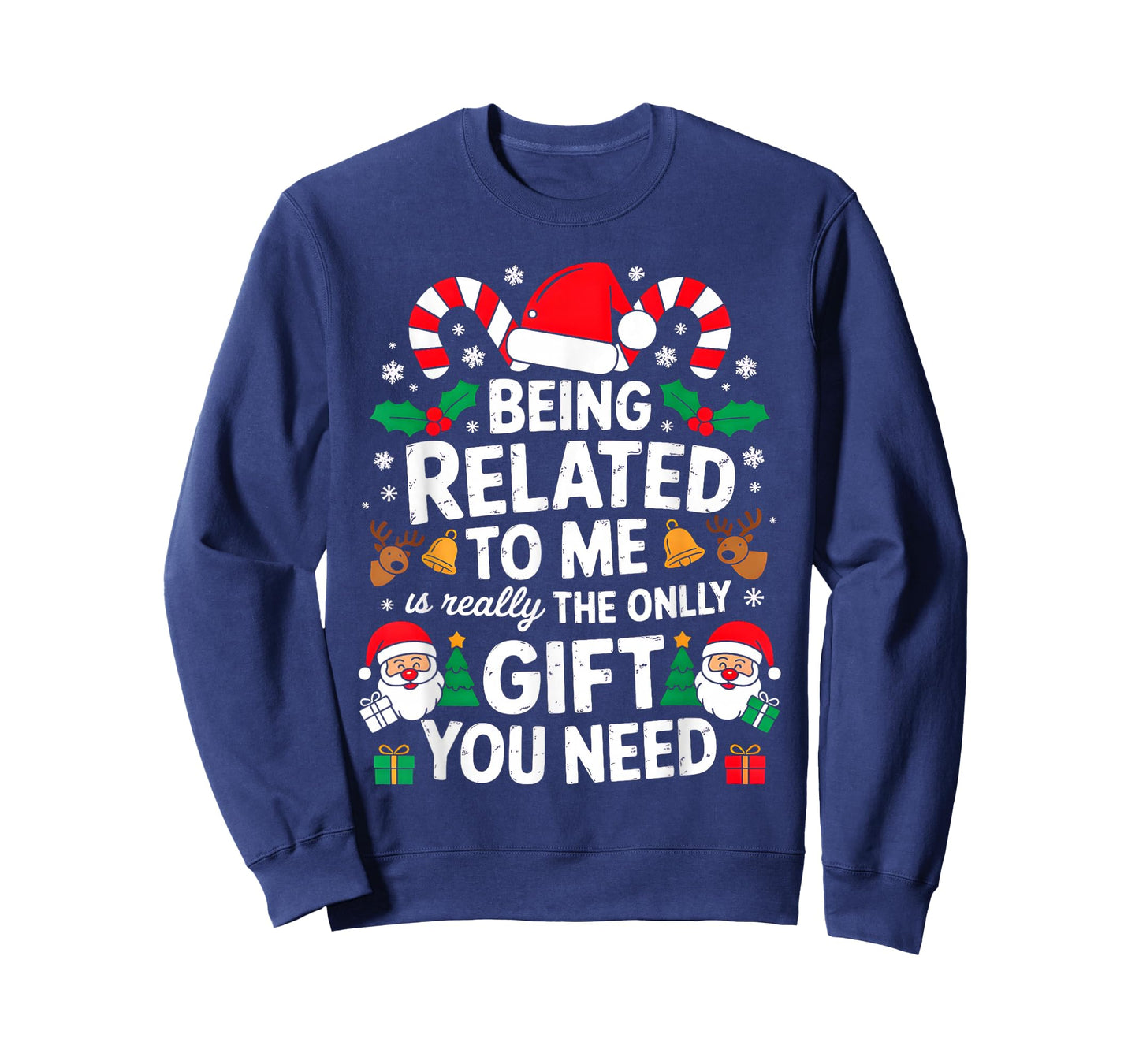Being Related to Me Funny Christmas Family Xmas Pajamas T-Shirt
