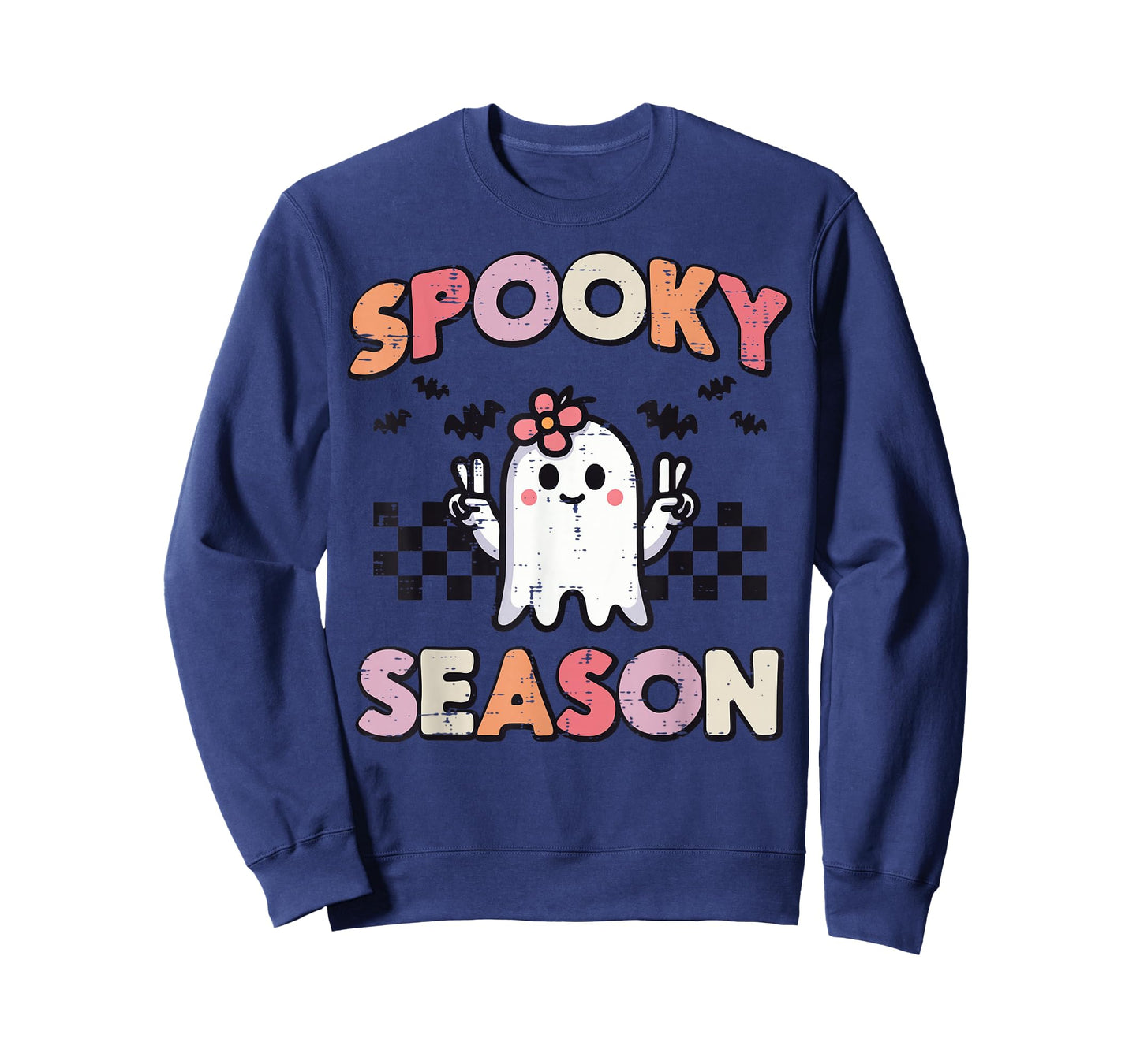 Halloween Ghost Peace Spooky Season Costume Girls Kids Women T-Shirt