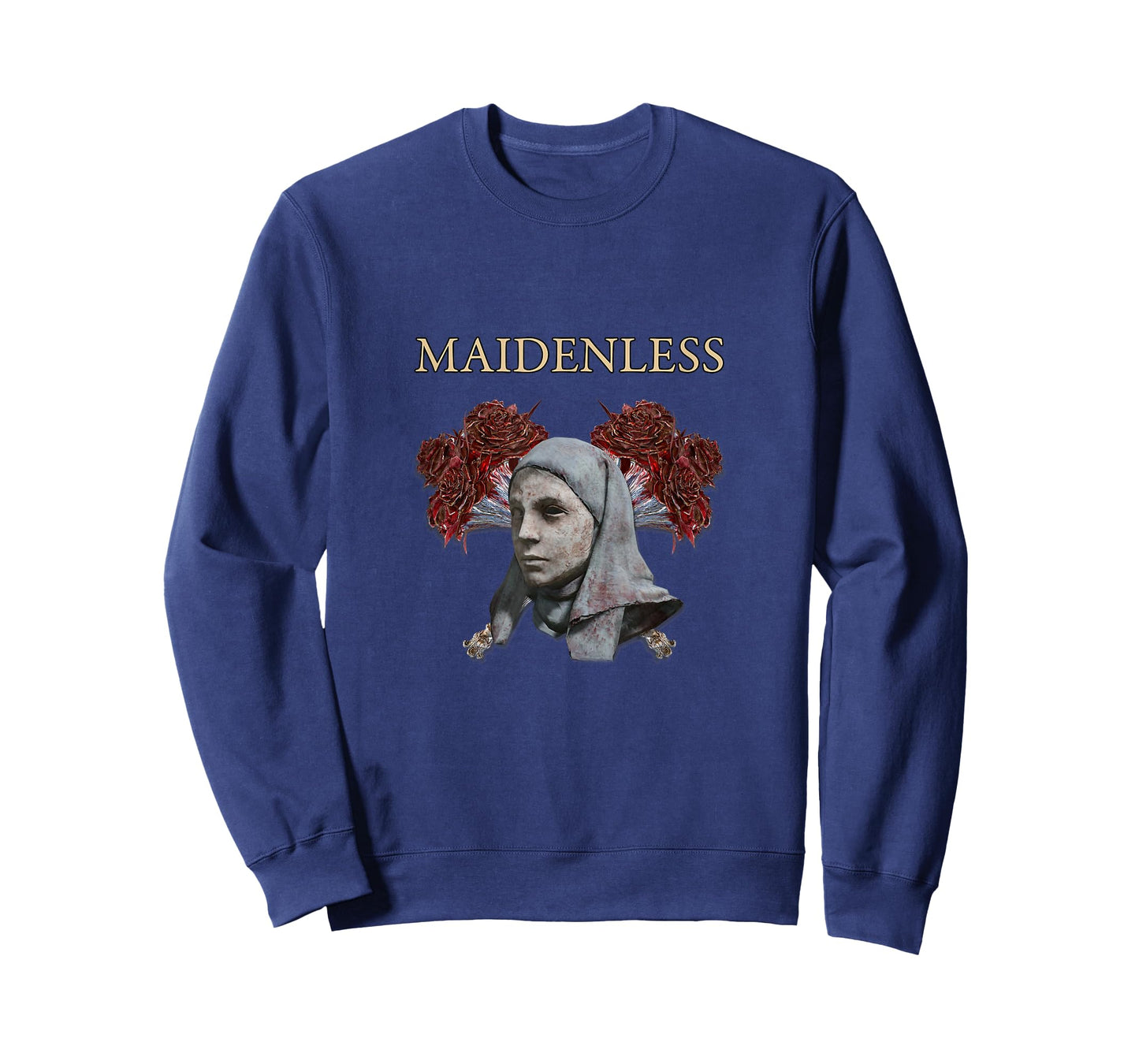 SoulsGang Maidenless Black Elden Ring Meme T-Shirt, Women's Classic Fit, Small, Short Sleeve