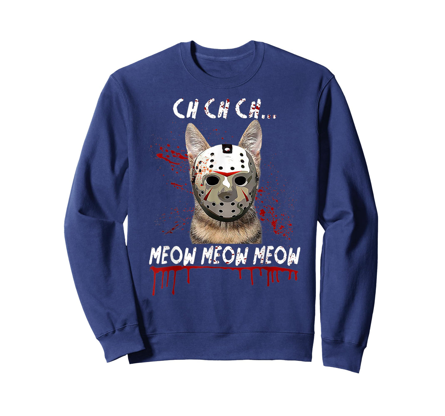 Ch Ch Ch Meow Meow Scary Friday Costume Halloween Cat T-Shirt