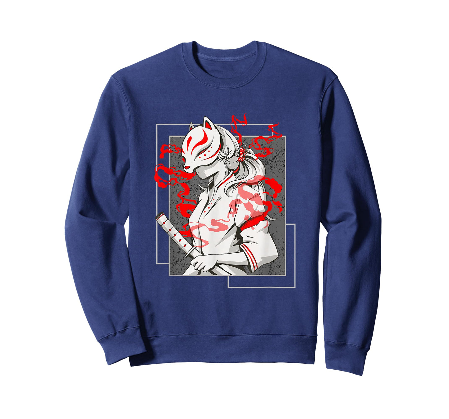 Japanese Fox Mask Aesthetic Kitsune Inari Anime Oni Monster T-Shirt